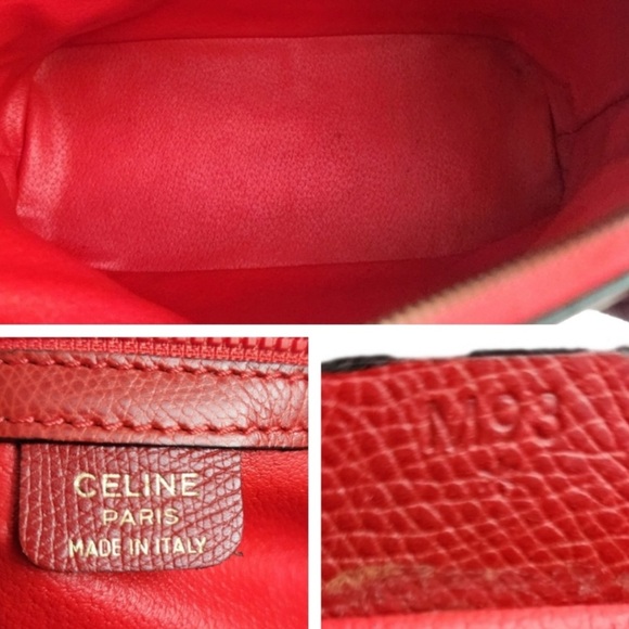 CELINE Red Leather Handbag - Picture 10 of 10